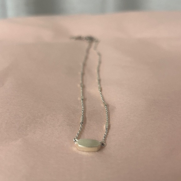 Kendra Scott Sterling Silver Minimal Disc Necklace - Silver - Picture 3 of 4